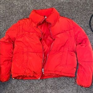 H&M red puffer jacket M